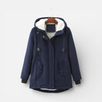 Damen Parka mit Kapuze und warmem Innenfutter