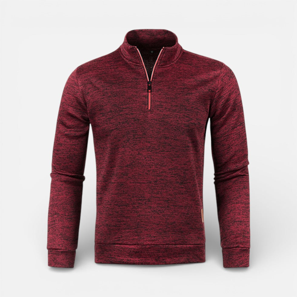 Herren Pullover mit Stehkragen und Reissverschluss