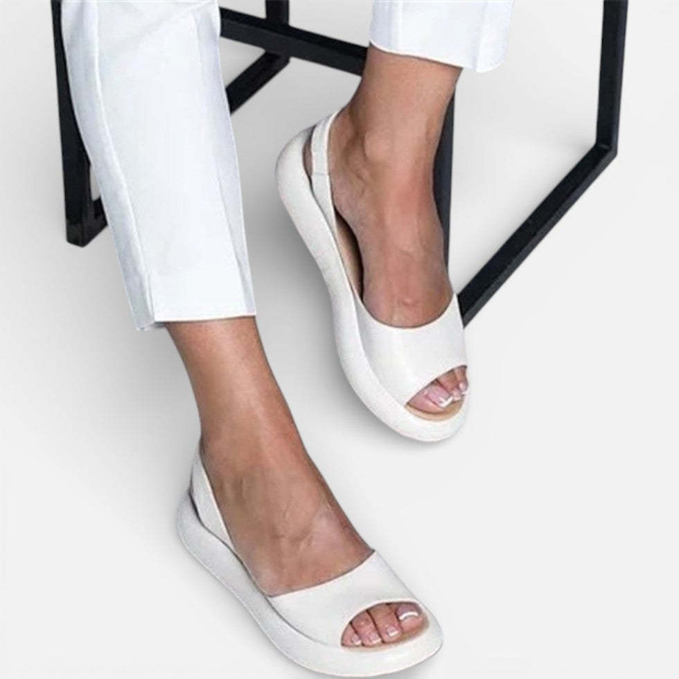 Women's slingback sandals with platform and open toe design