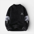 Herren Strickpullover aus Wollmischung mit Rundhalsausschnitt