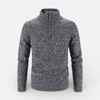 Herren Strickpullover mit Stehkragen und Reissverschluss