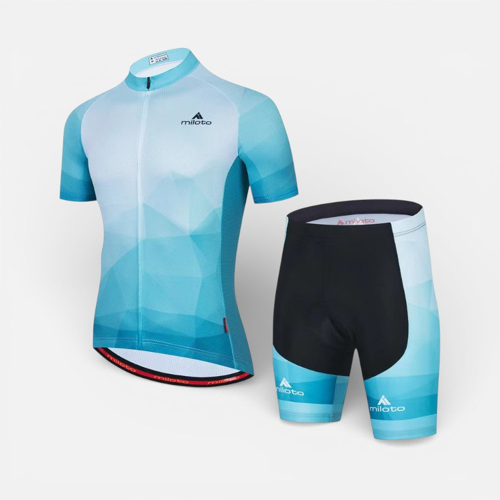 Herren Kurzarm Radsport Set mit Trikot und kurzer Radhose