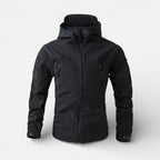 Herren Softshell Jacke mit Kapuze und Reissverschluss