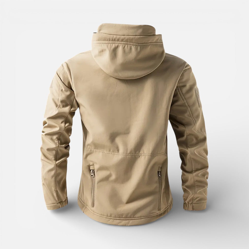 Herren Softshell Jacke mit Kapuze und Reissverschluss