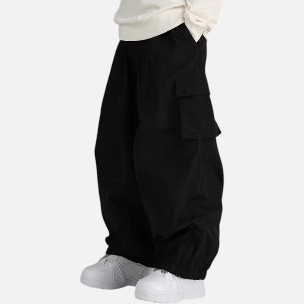Women's Loose Cargo Sports Pants with Side Pockets