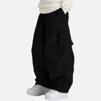 Women's Loose Cargo Sports Pants with Side Pockets