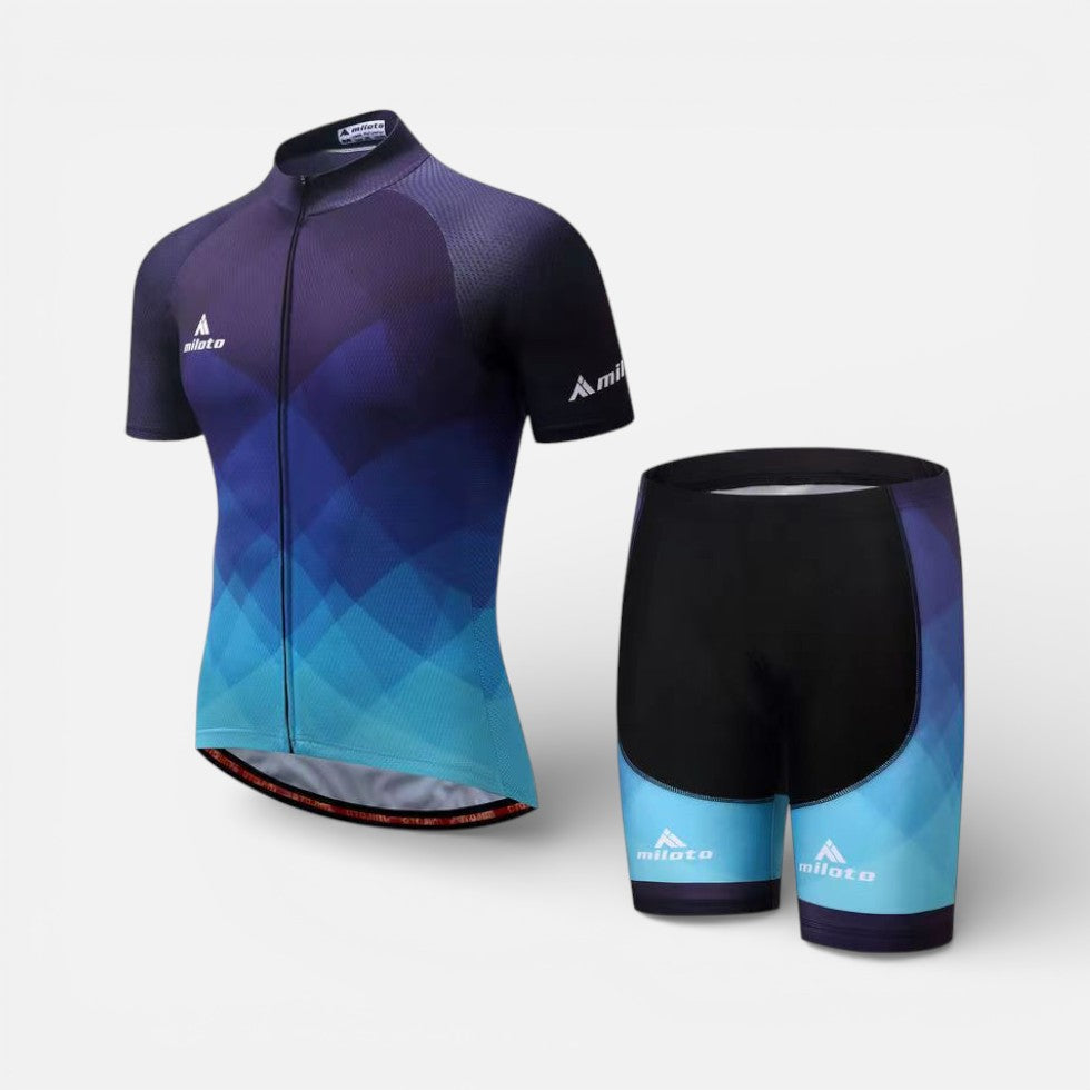 Herren Kurzarm Radsport Set mit Trikot und kurzer Radhose