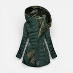 Damen Steppjacke mit Kapuze und warmem Innenfutter