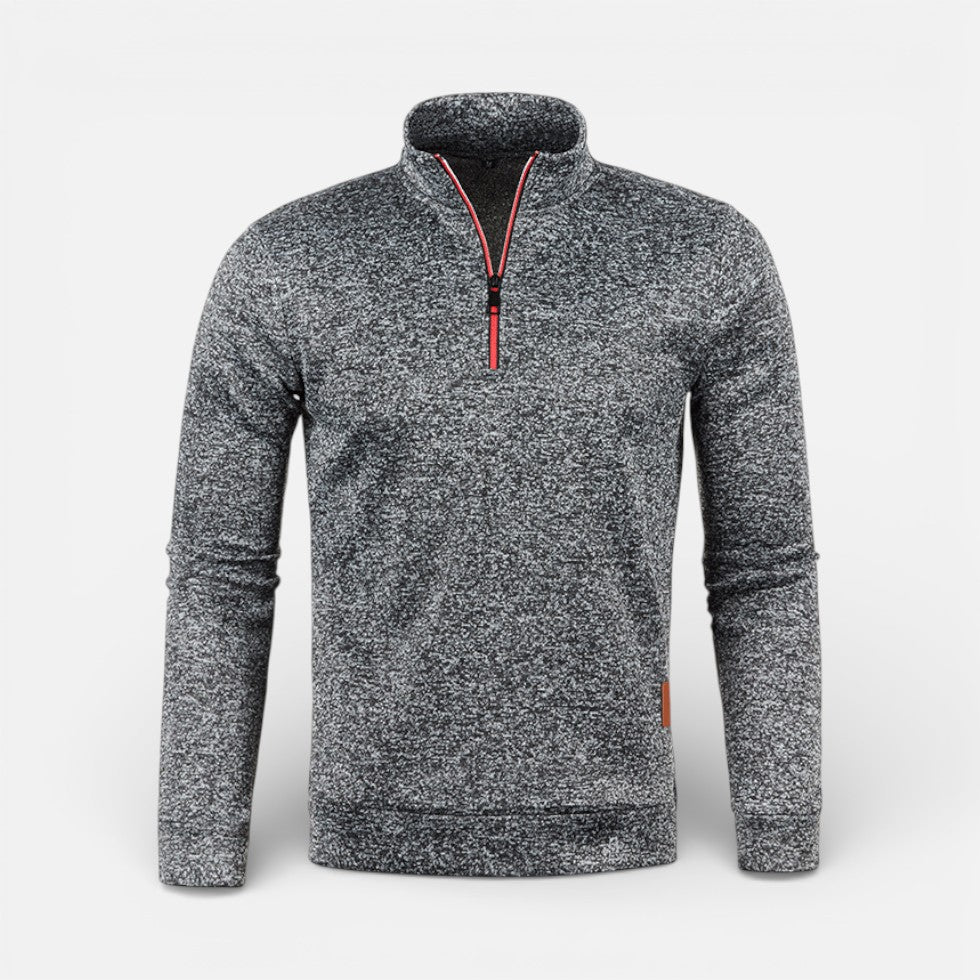 Herren Pullover mit Stehkragen und Reissverschluss
