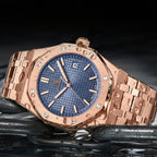 Herren Quarz Uhr aus Edelstahl mit Datumanzeige