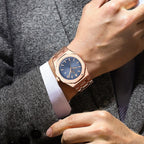 Herren Quarz Uhr aus Edelstahl mit Datumanzeige