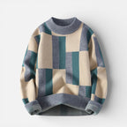 Herren Knitted Strickpullover mit geometrischem Muster