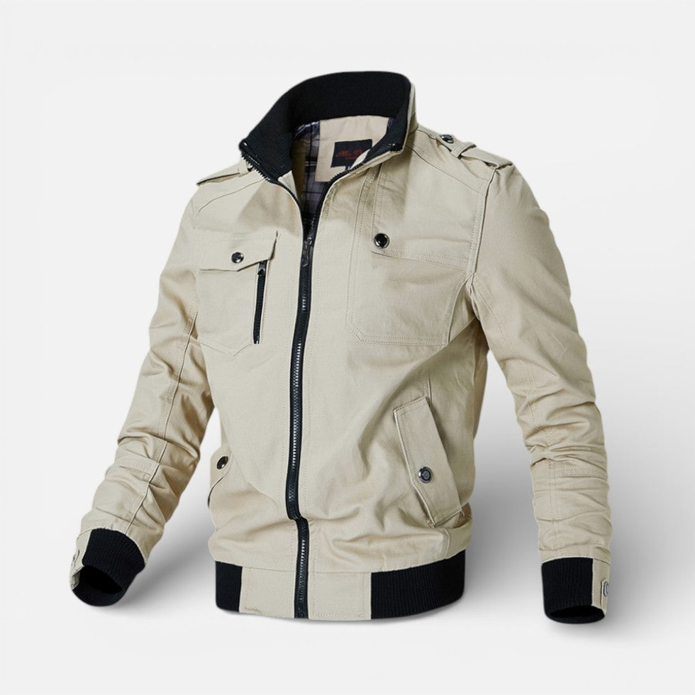 Herren Übergangsjacke mit Stehkragen und Reissverschluss