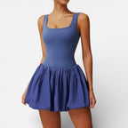 Women's sports dress with skirt and built-in shorts
