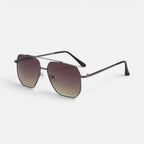 Sonnenbrille Eckig Metall Gestell Verlaufsgläser