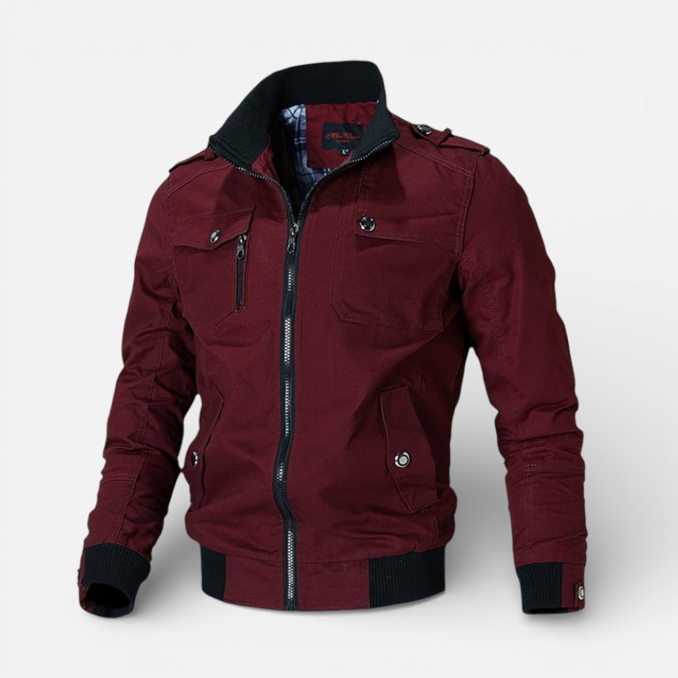 Herren Übergangsjacke mit Stehkragen und Reissverschluss