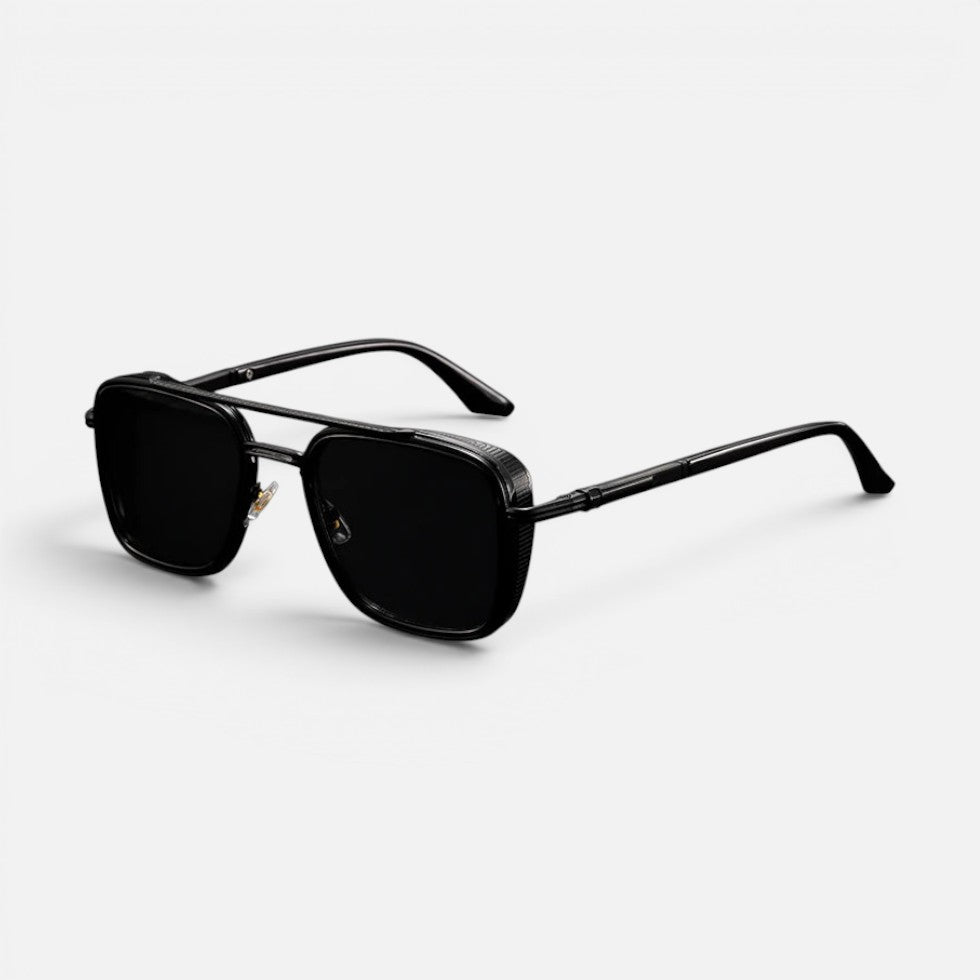 Sonnenbrille Eckig Metall Gestell Verlaufsgläser
