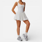 Women's sports dress with skirt and built-in shorts