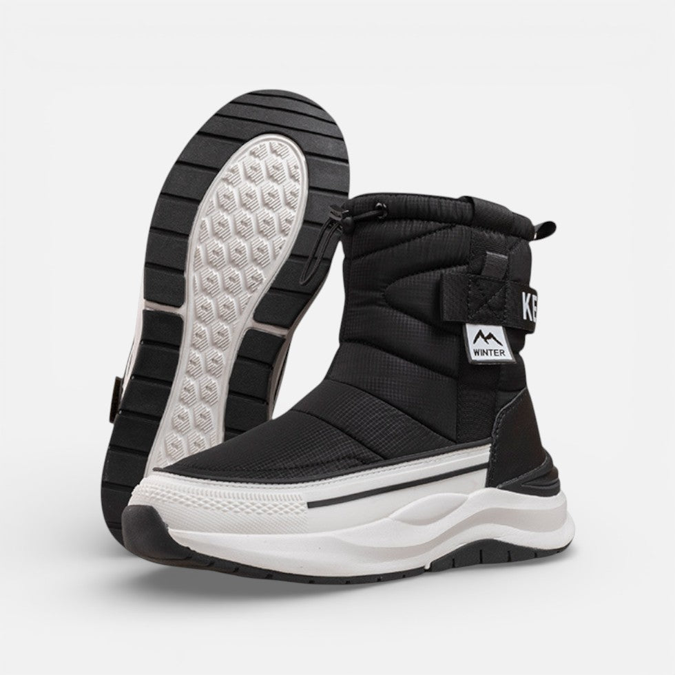 Gefütterte Winterstiefel Herren mit Profilsohle