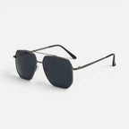 Sonnenbrille Eckig Metall Gestell Verlaufsgläser