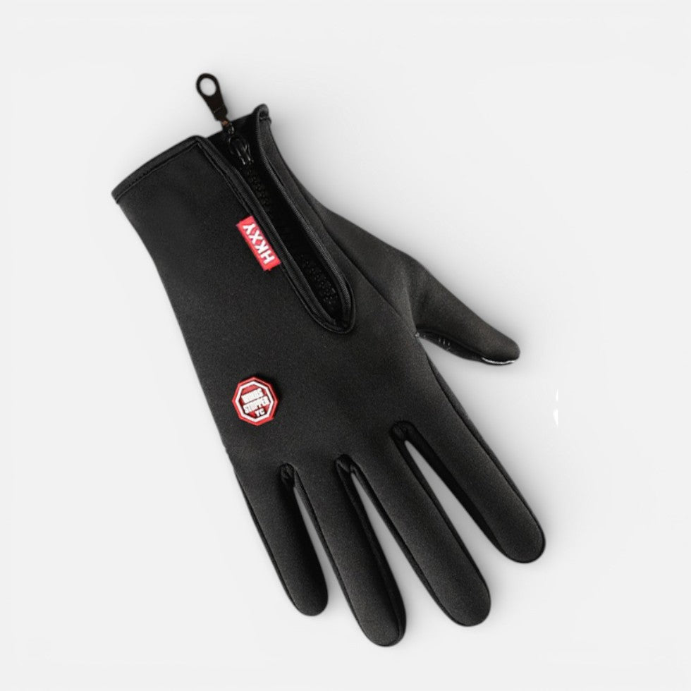 Herren Winterhandschuhe mit Reißverschluss und Touchfunktion