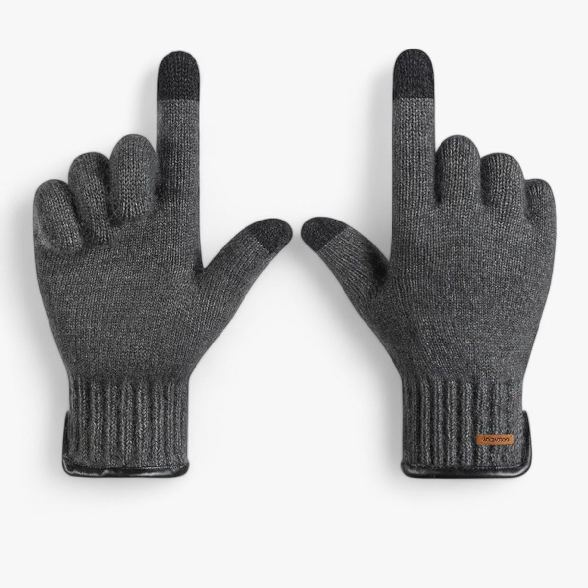 Herren Strickhandschuhe mit Touchscreen-Fingerspitzen – Warme Winterhandschuhe, Herbst Winter