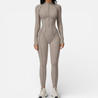 Women's Sport Jumpsuit with Long Sleeves and Zipper