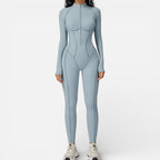 Women's Sport Jumpsuit with Long Sleeves and Zipper