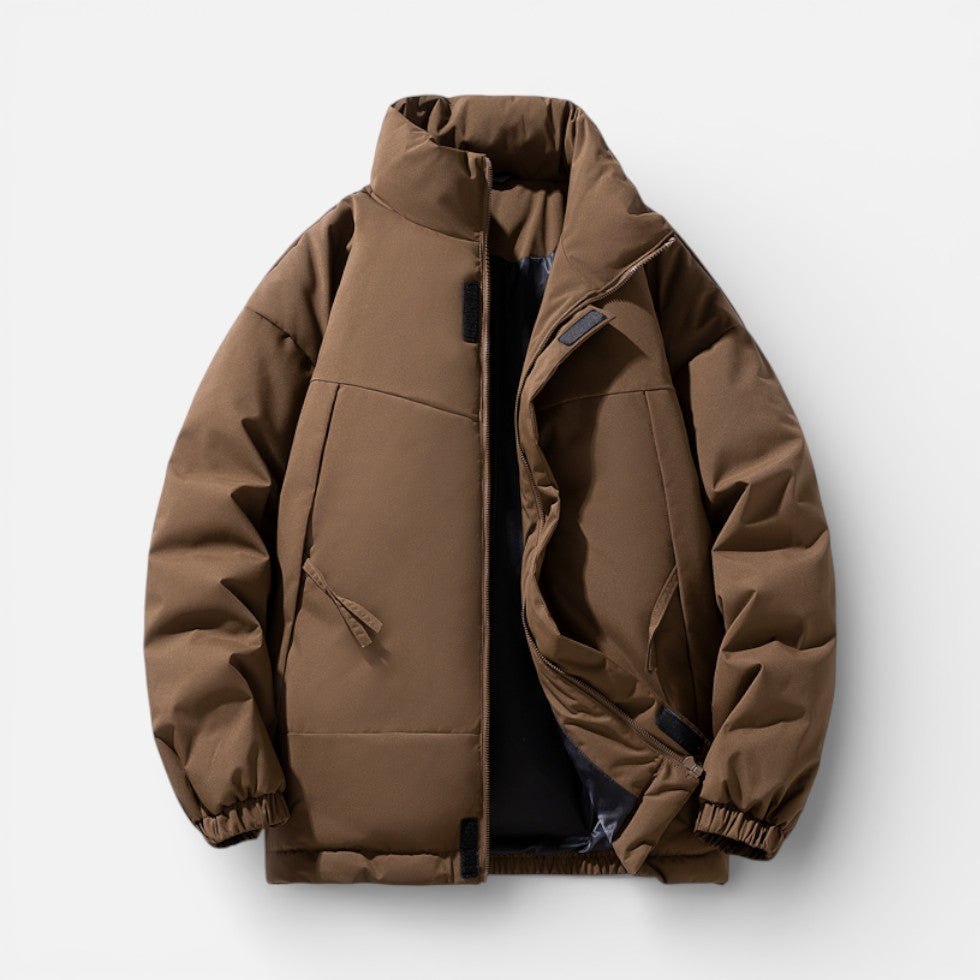 Herren Winterjacke mit Stehkragen und Reissverschluss