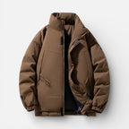 Herren Winterjacke mit Stehkragen und Reissverschluss