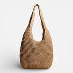Women's shoulder bag made of braided material