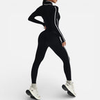Women's Sports One-Piece with Zipper and Long Sleeves