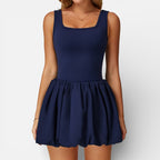 Women's sports dress with skirt and built-in shorts