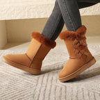 Damen Winterstiefel mit Fellkragen