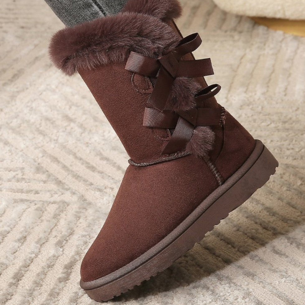 Damen Winterstiefel mit Fellkragen