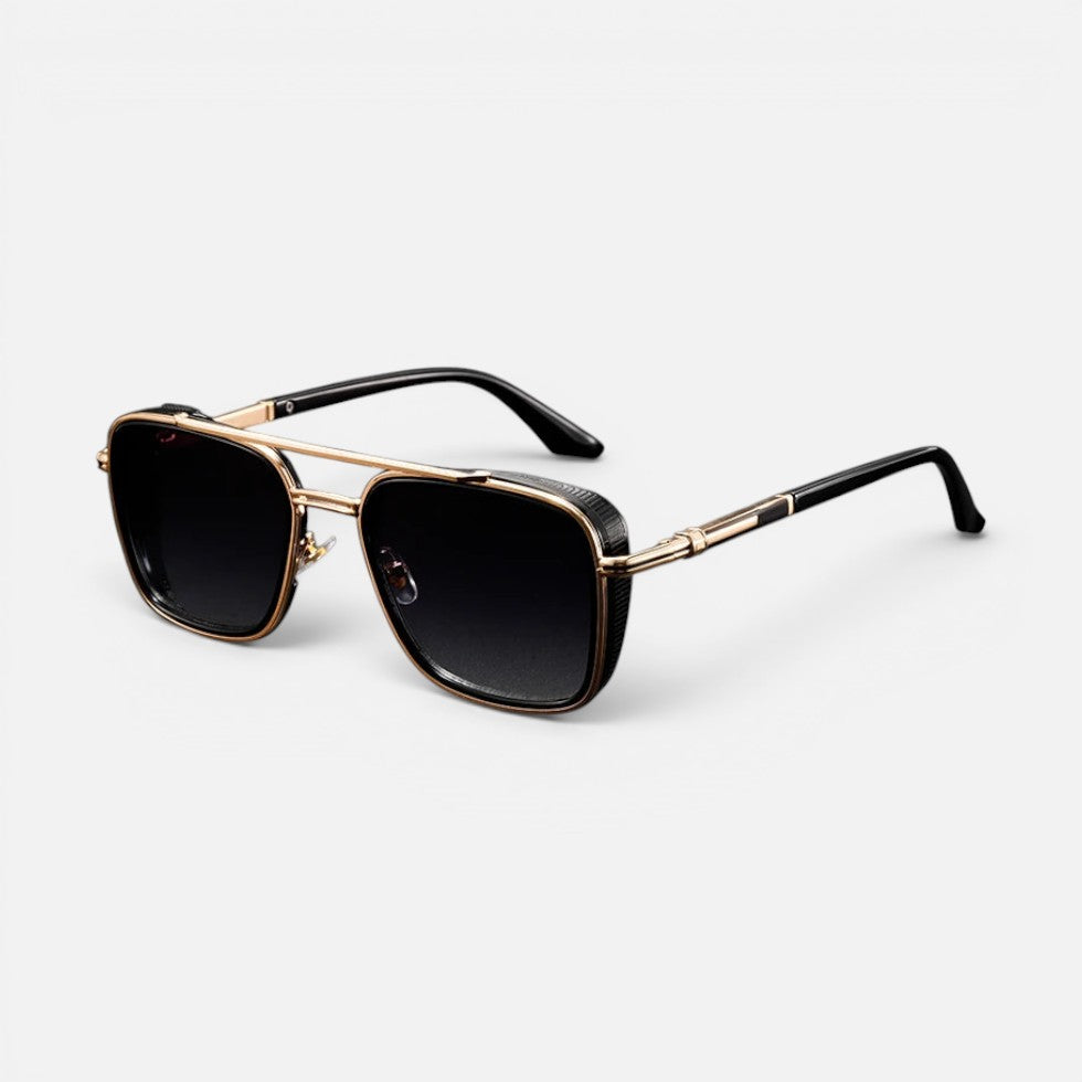 Sonnenbrille Eckig Metall Gestell Verlaufsgläser