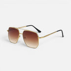 Sonnenbrille Eckig Metall Gestell Verlaufsgläser