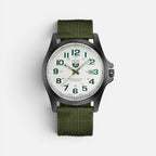 Armbanduhr Analog Ziffernblatt Stoffarmband Rundes Gehäuse