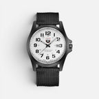 Armbanduhr Analog Ziffernblatt Stoffarmband Rundes Gehäuse