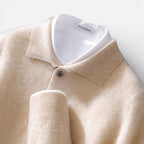 Cashmere Men's Knit Sweater with Polo Collar