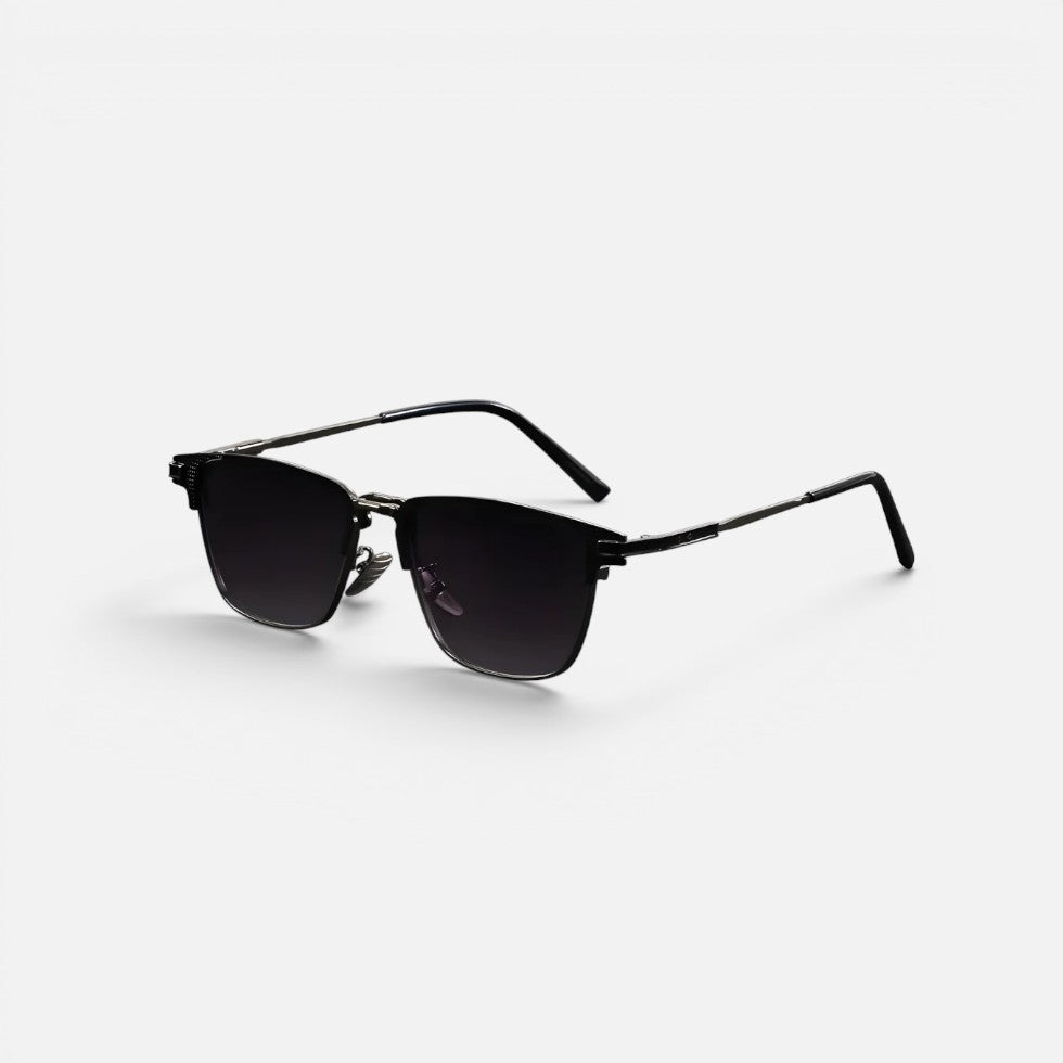 Sonnenbrille Halbrand Metall Gestell Verlaufsgläser