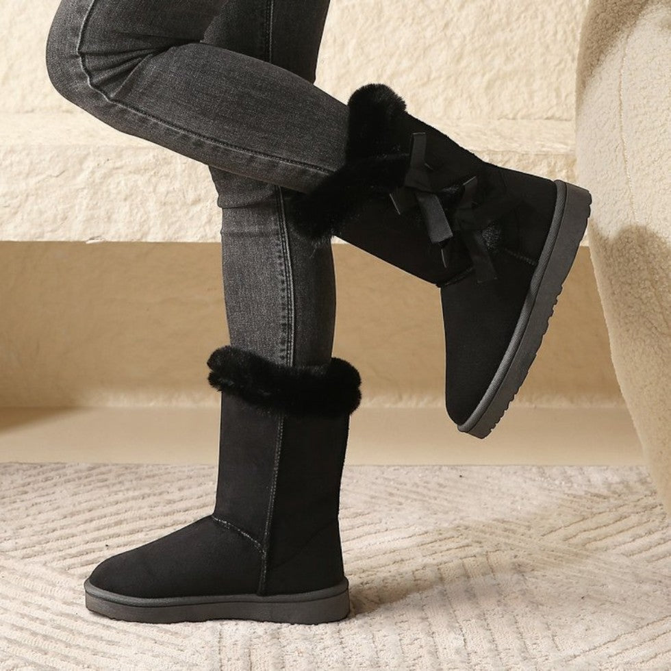 Damen Winterstiefel mit Fellkragen
