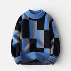 Herren Knitted Strickpullover mit geometrischem Muster