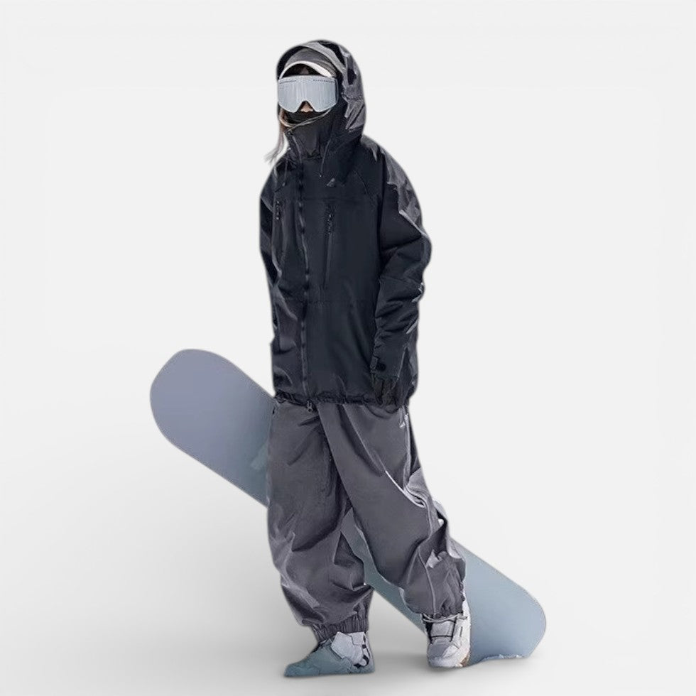 Damen Skihose mit weitem Schnitt und elastischem Bund