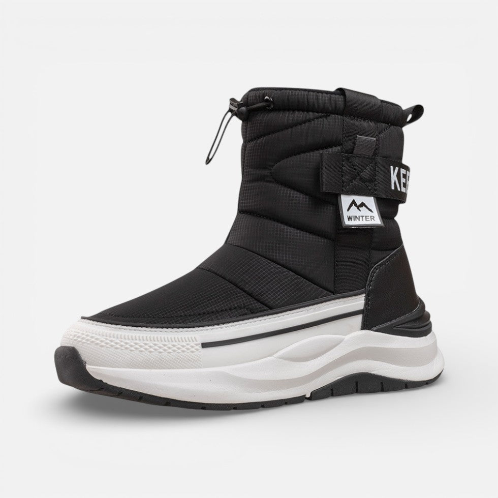 Gefütterte Winterstiefel Herren mit Profilsohle