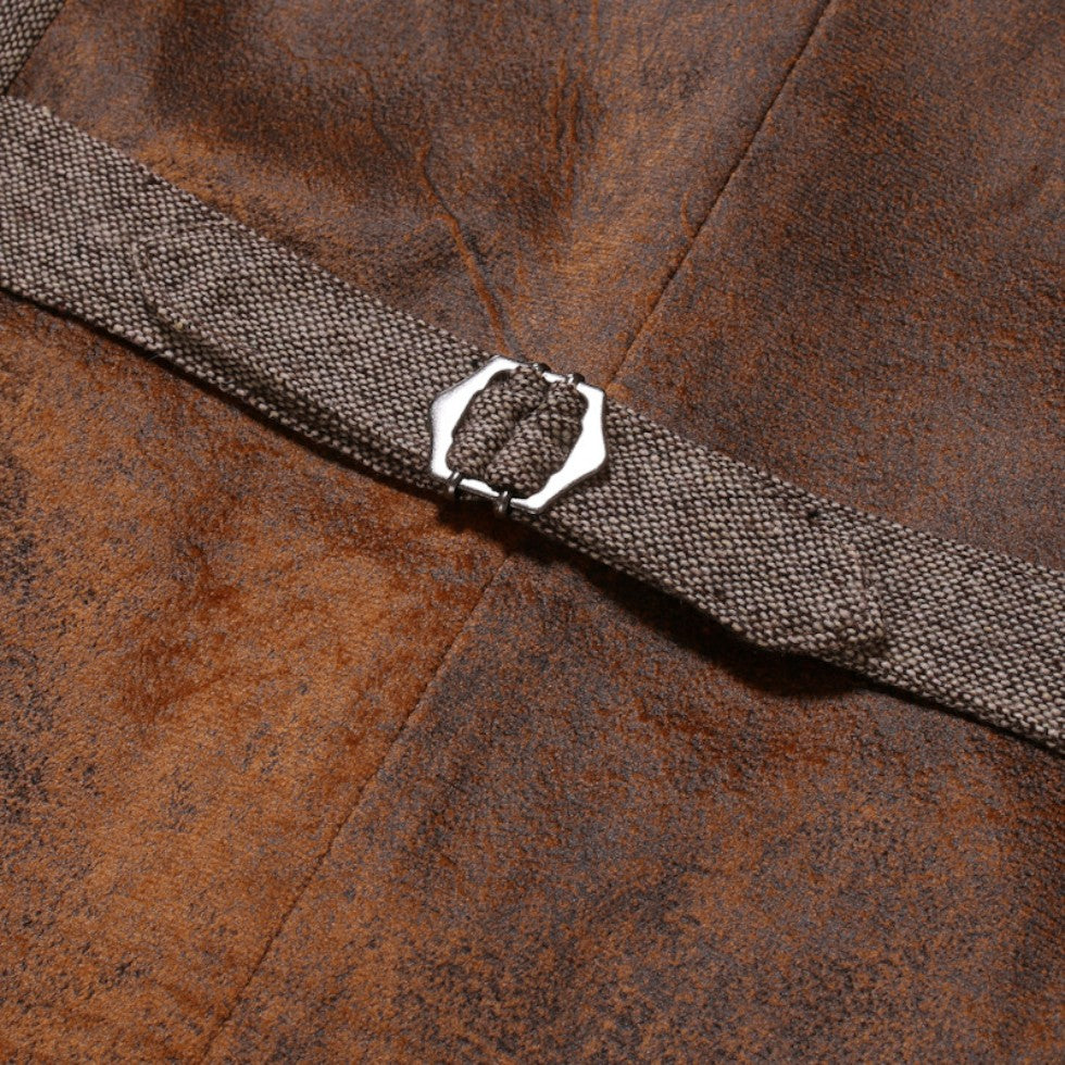 Herren Weste mit Knopfleiste und Hosenträgern