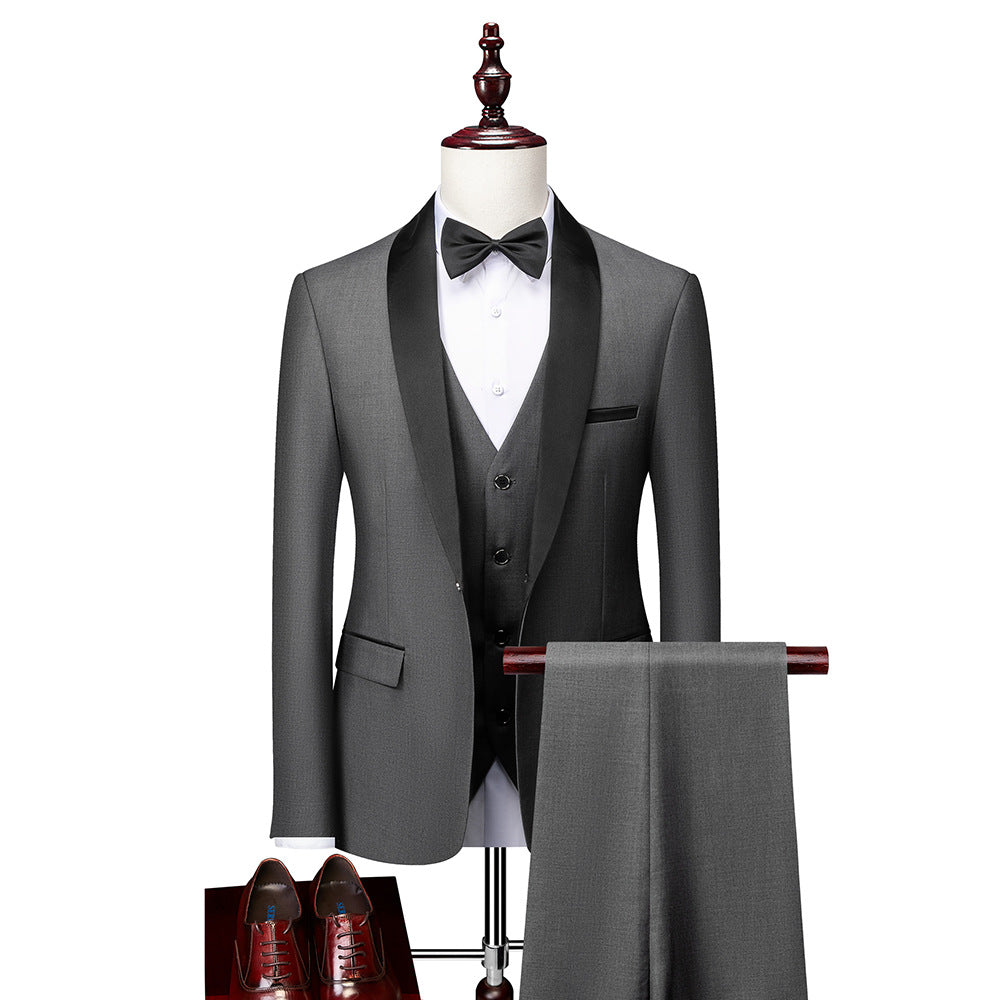 Slim-Fit-Anzugset als Dreiteiler für Herren