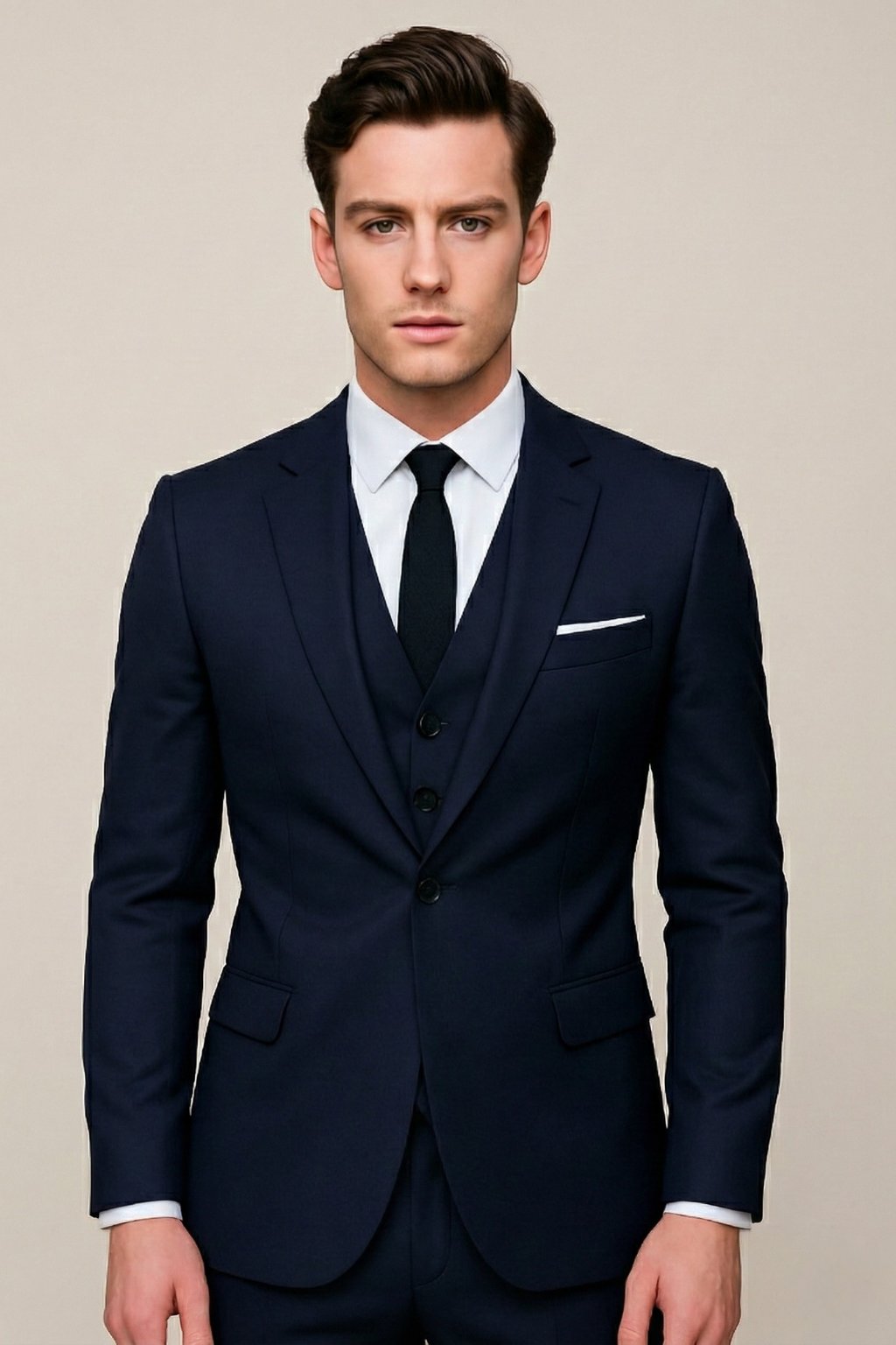 Slim-Fit-Dreiteiler für Herren zur Hochzeit