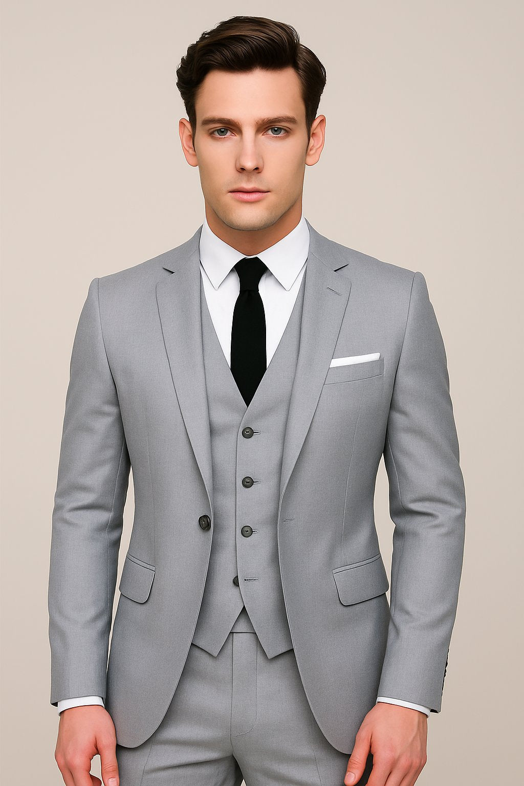 Slim-Fit-Dreiteiler für Herren zur Hochzeit