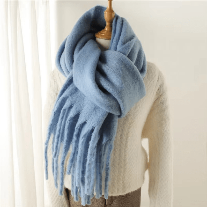 Damen Kaschmirschal mit Fransen – Weicher Winterschal aus Kaschmirmischung